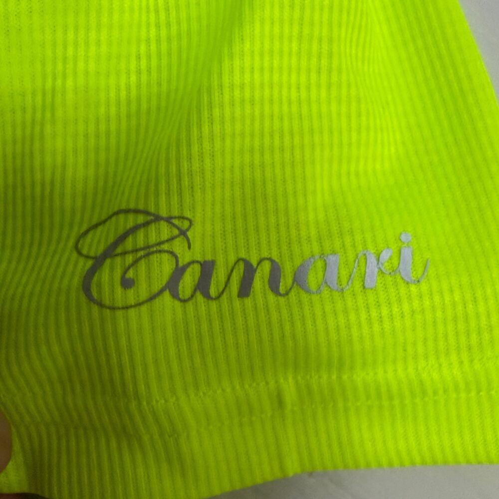 Canari Women’s large cycling jersey yellow bright high visibility biking - Picture 7 of 10